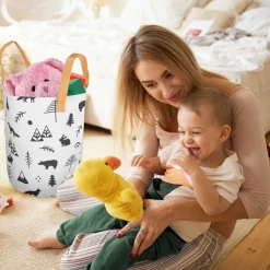 Kosz na pranie Nukido pojemnik na zabawki duży pojemny mocny 740224