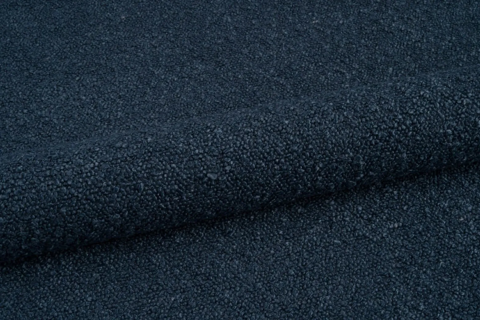 Łóżko tapicerowane, boucle Baloo, Granatowy, 120x200 cm, BERO