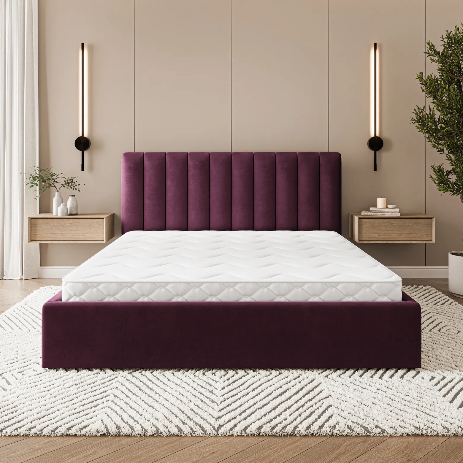 Łóżko Tapicerowane DEMERA MGV z topperem 120x200 cm