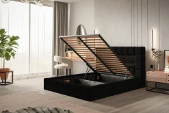 Łóżko tapicerowane HILTON LED 120x200 ze stelażem metalowym