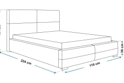Łóżko tapicerowane LIZBONA 90x200 ze stelażem metalowym