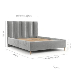 Łóżko tapicerowane LOOM 120x200 z pojemnikiem LOT