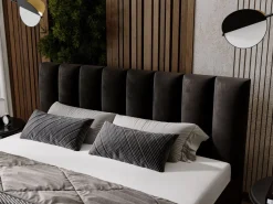 Łóżko tapicerowane NEOS 180x200 czarne z pojemnikiem
