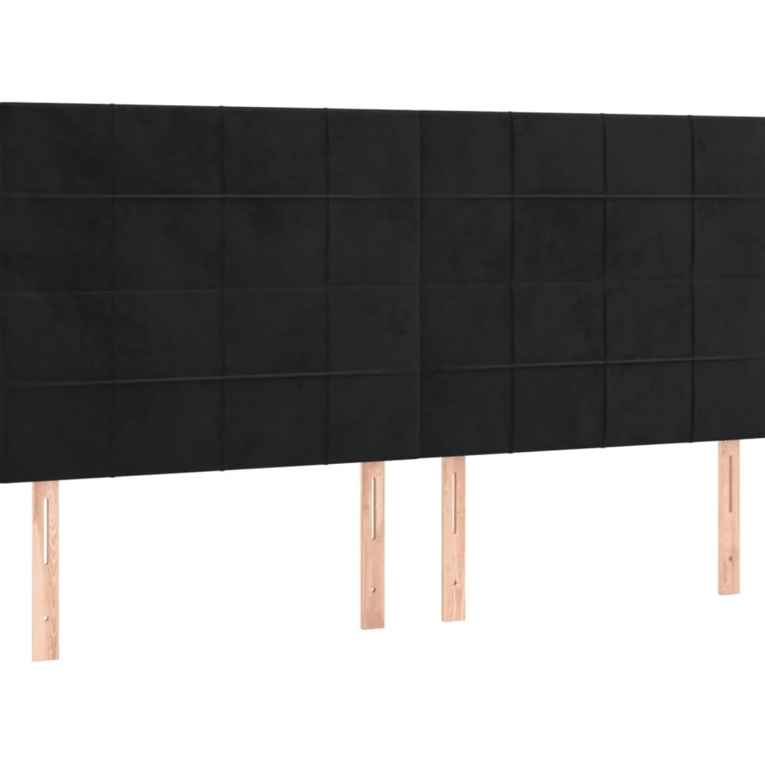 Łóżko tapicerowane rama łóżka ze stelażem czarne aksamitne 180x200 cm