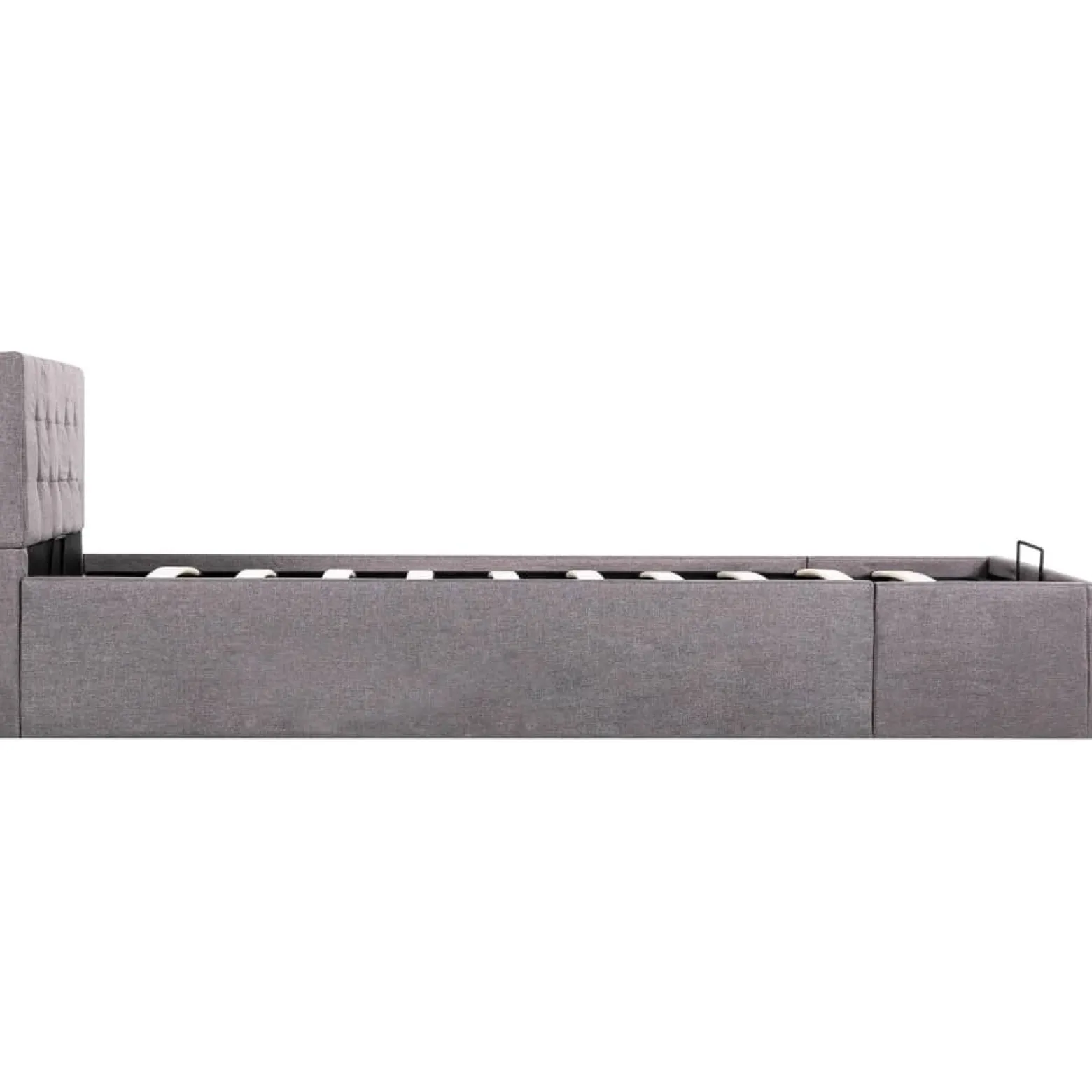 Łóżko tapicerowane rama łóżka ze stelażem do sypialni brązowe 90 x 200 cm