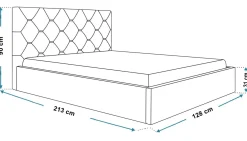 Łóżko tapicerowane SIM 4, 120x200 - Beżowe