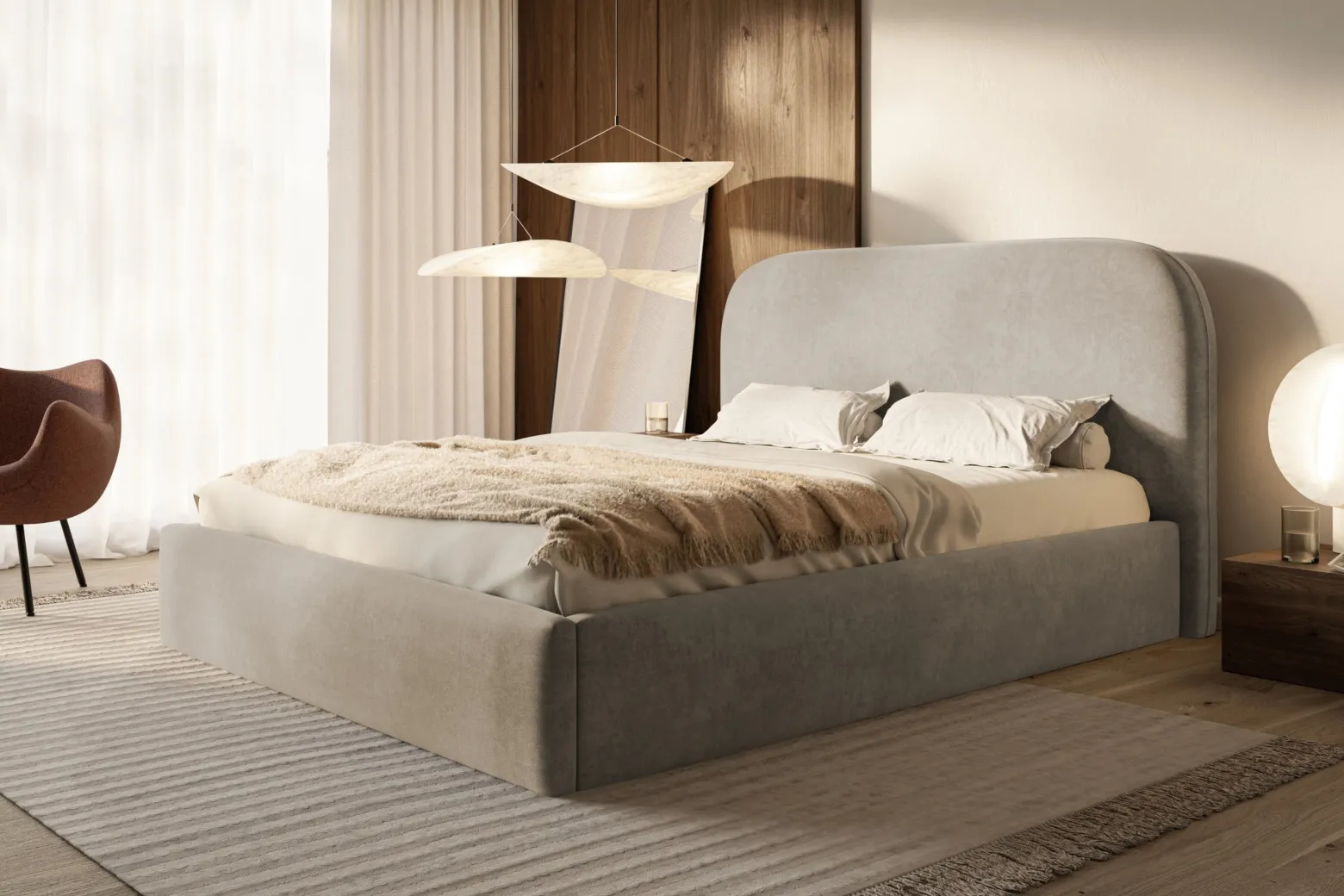 Łóżko tapicerowane Verona Slim 90x200 ze stelażem metalowym