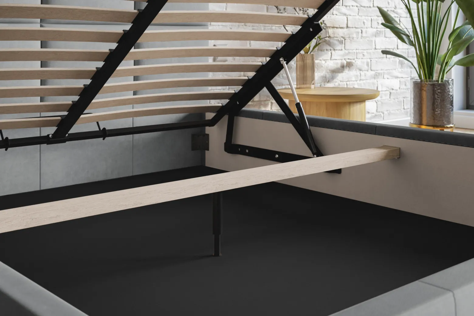 Łóżko tapicerowane Verona Slim 90x200 ze stelażem metalowym