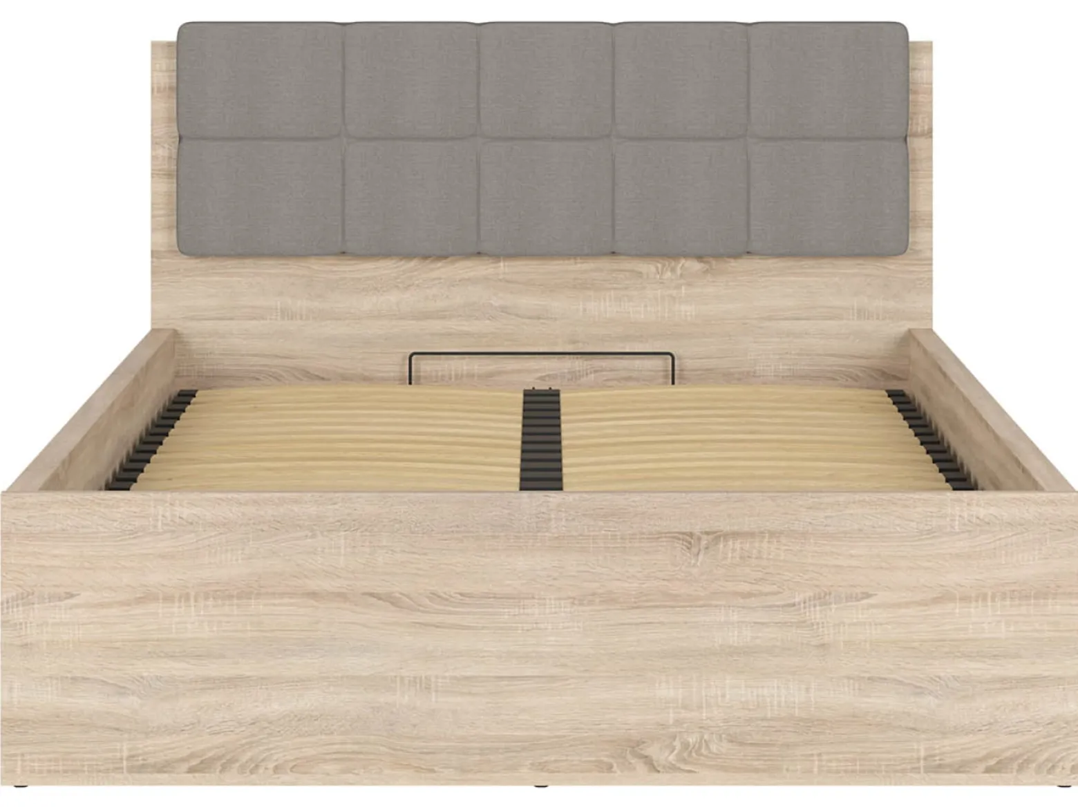 Łóżko Tetrix 140x200 ze stelażem i pojemnikiem dąb sonoma