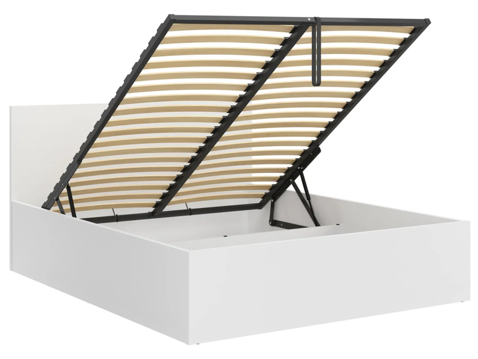 Łóżko Tritex 160x200 ze stelażem i pojemnikiem białe