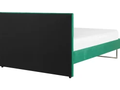 Łóżko welurowe podwójne 180x200 zielone