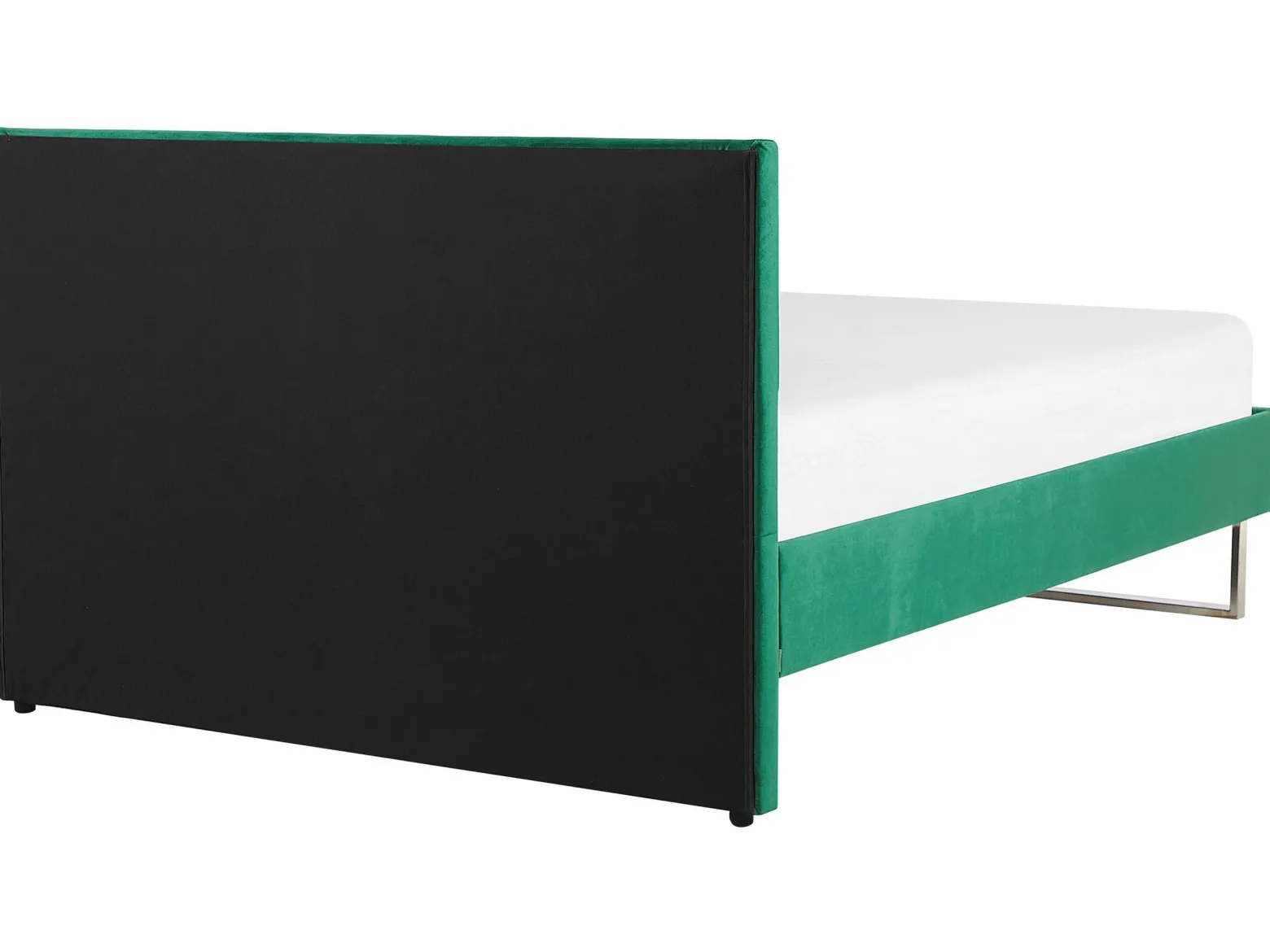 Łóżko welurowe podwójne 180x200 zielone