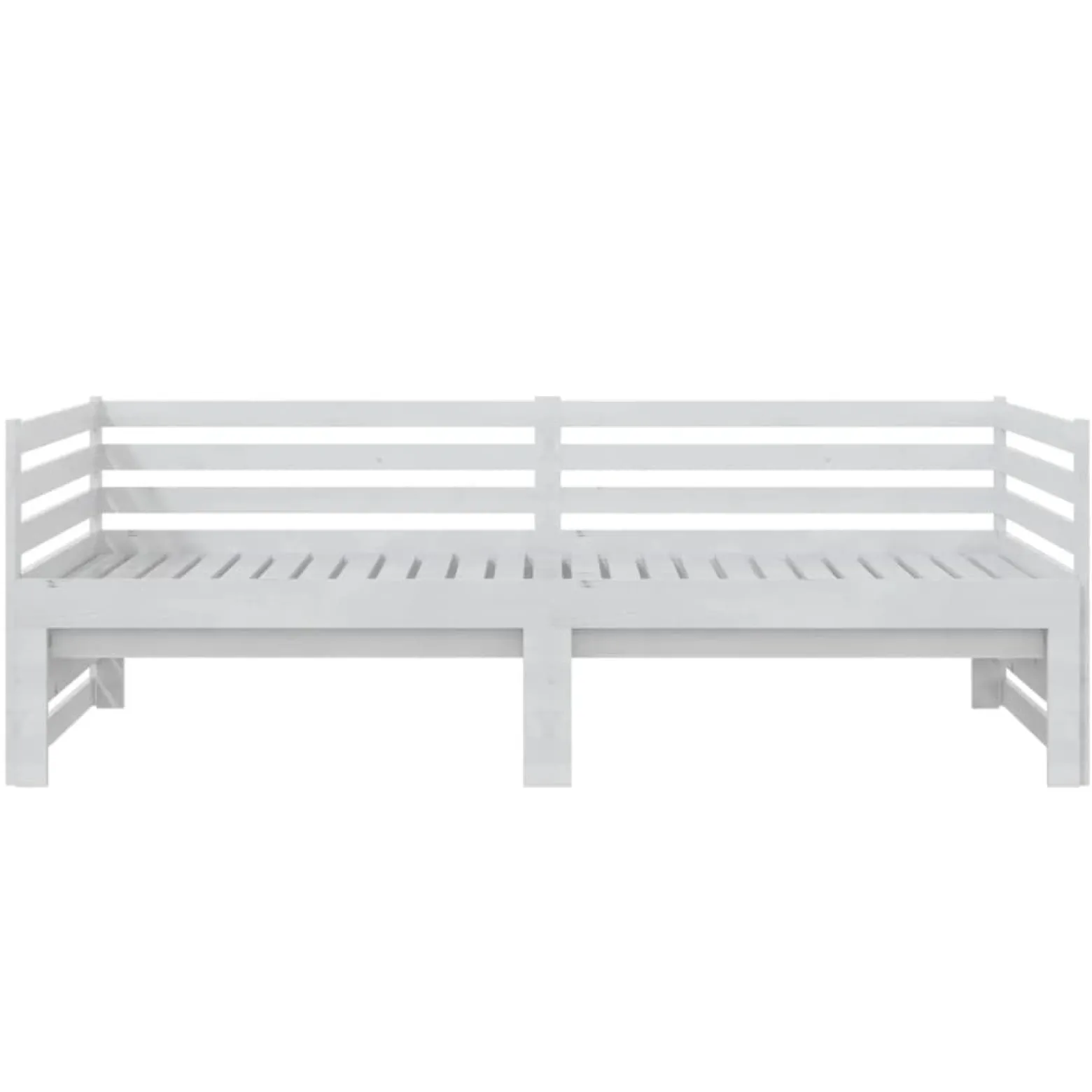 Łóżko wysuwane lite drewno sosnowe białe 2x(90x200) cm