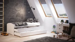 Łóżko wysuwane podwójne Lori 200x90 z szufladą