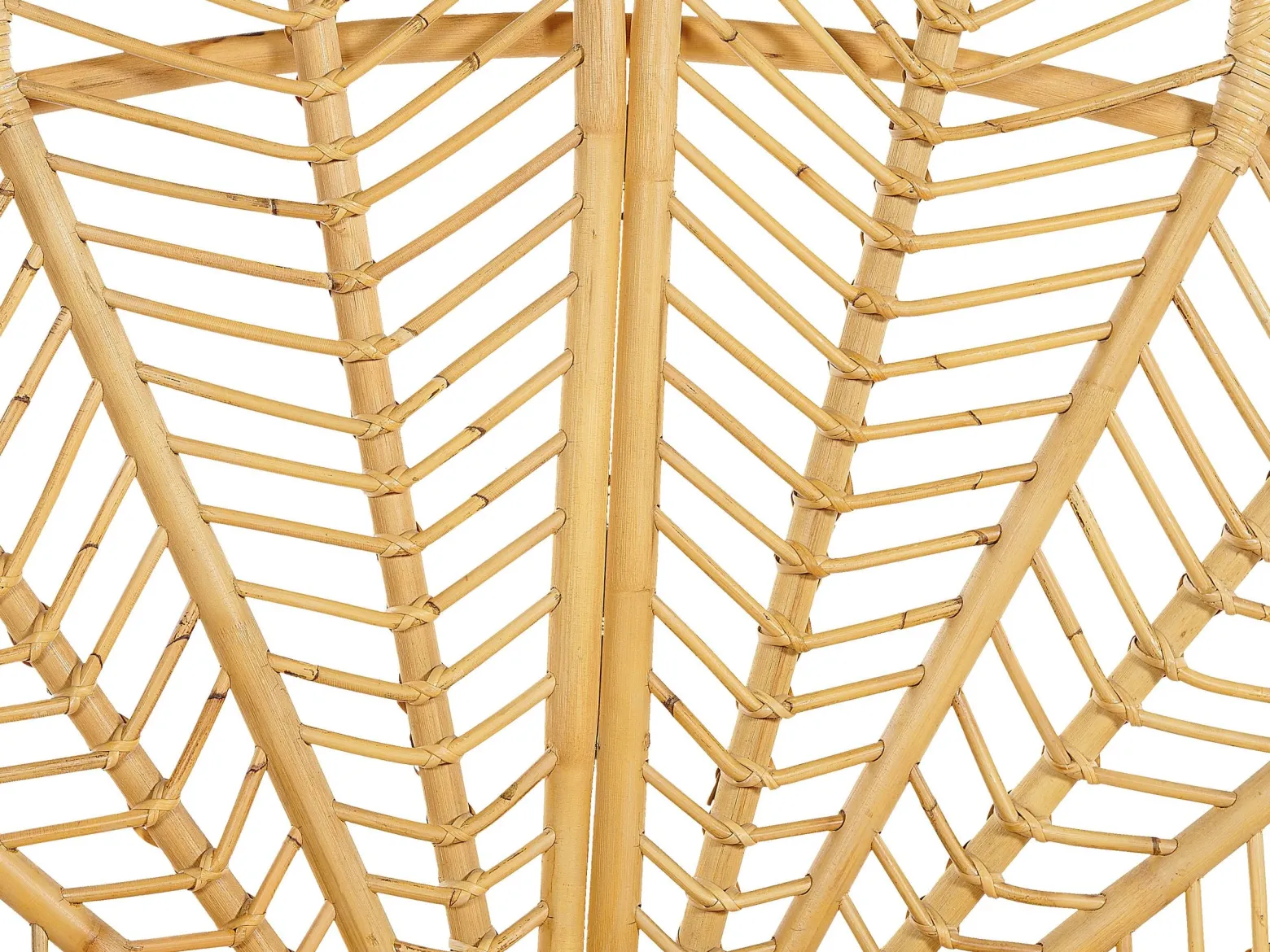 Łóżko 140x200 cm rattan wezgłowie jasne drewno