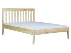 Łóżko 140x200 drewniane GRES, kolor sosnowy + stelaż