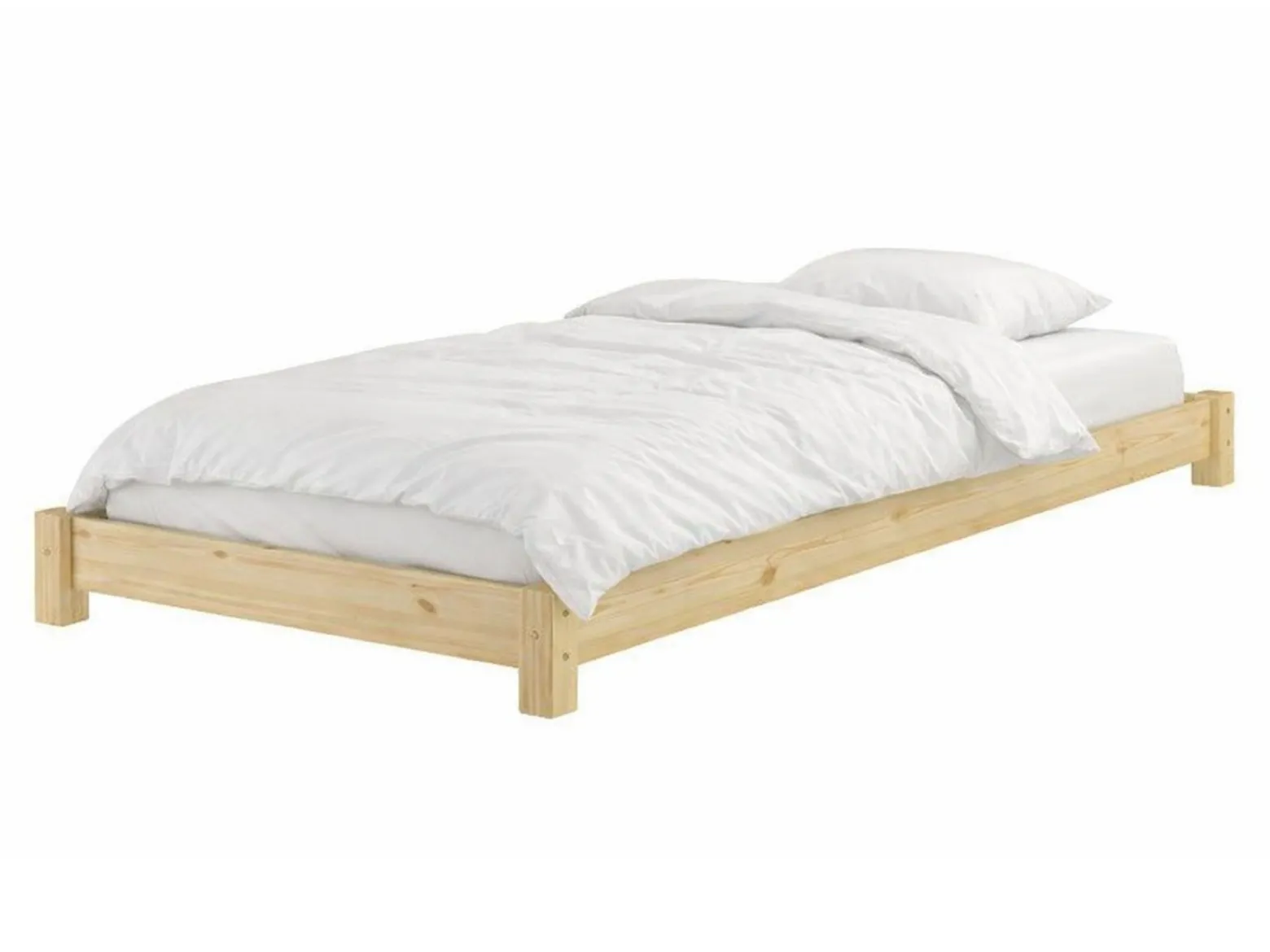 Łóżko 80x200 Futon drewniane, kolor sosna lakierowana