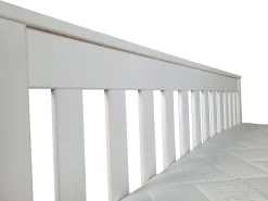 Łóżko 160x200 podwójne drewniane ALMA, biały + stelaż