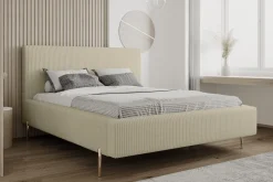 Łóżko 180X200 Tapicerowane + Stelaż Drewniany Metalowy Z Pojemnikiem Monaco