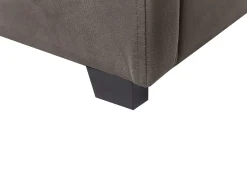 Łóżko ze skrzynią welur 180x200 beżowoszare
