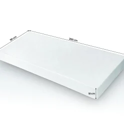 Łóżko z Materacem Metalowe Jednoosobowe 90x200 PABLO Białe
