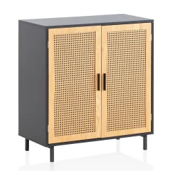 Kredens FineBuy komoda 80 cm czarna z wiedeńską