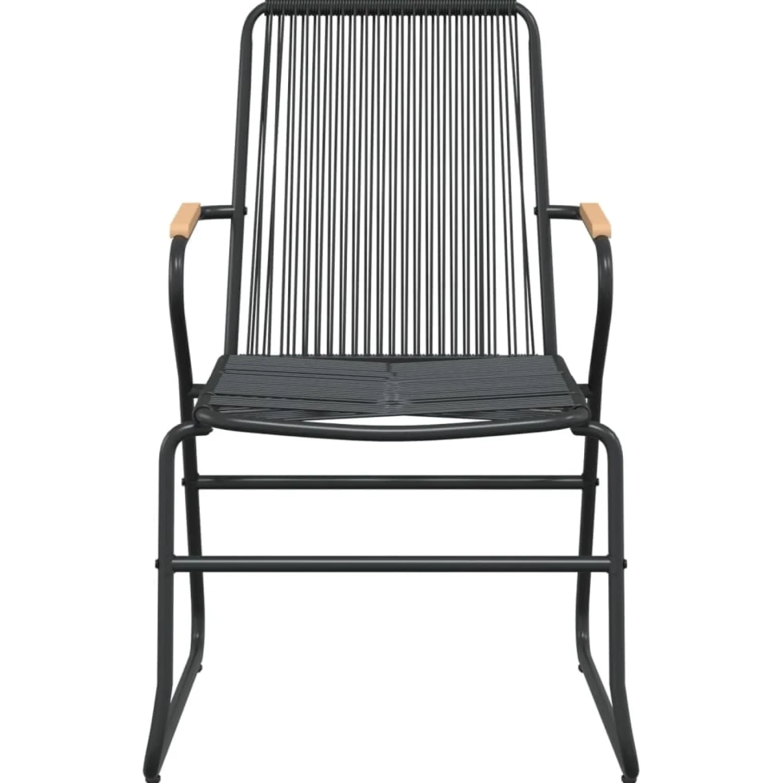 Krzesła ogrodowe 2 szt. czarne 58x59x85,5 cm rattan PVC