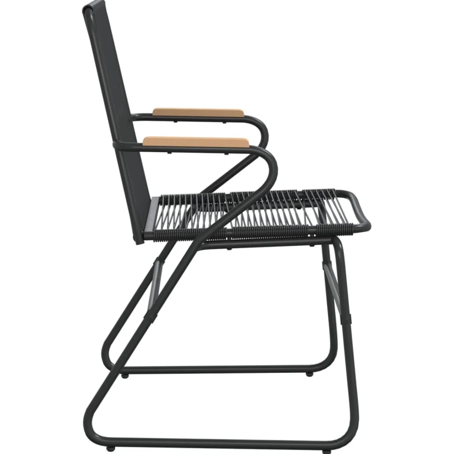 Krzesła ogrodowe 2 szt. czarne 58x59x85,5 cm rattan PVC