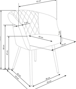 Krzesło Auger szare