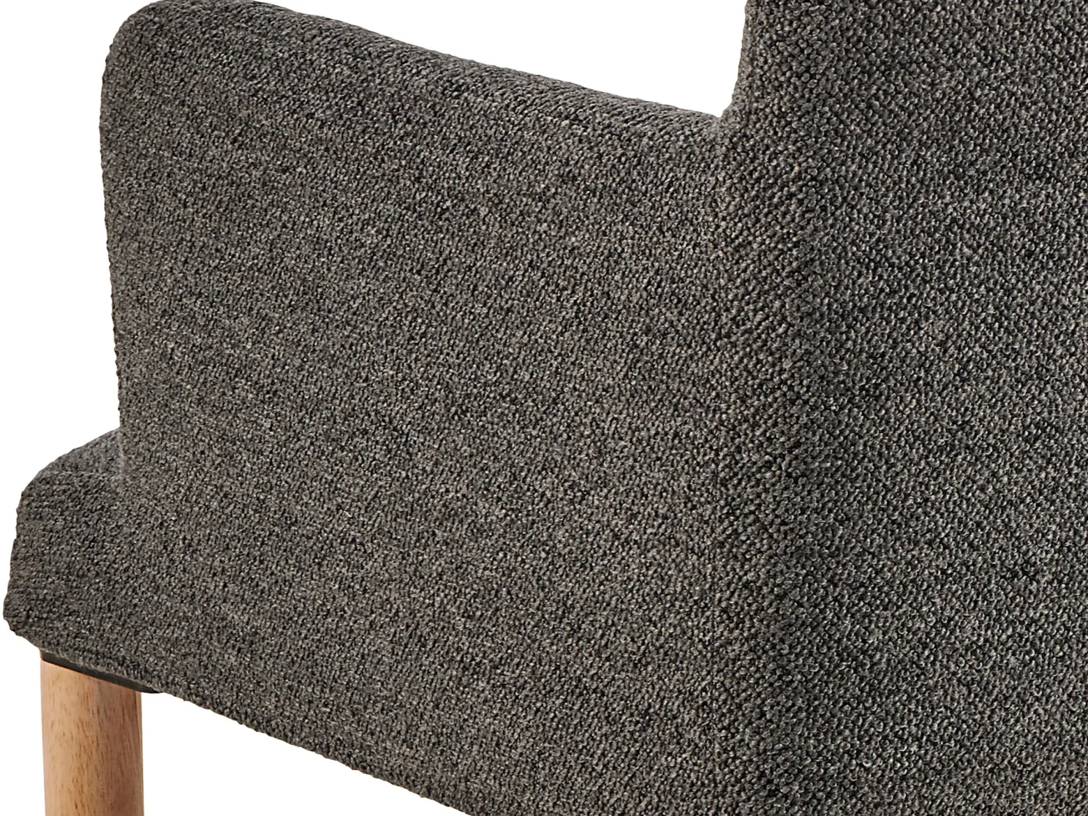 Krzesło Comforta tapicerowane z podłokietnikami, tkanina Anthracite 130