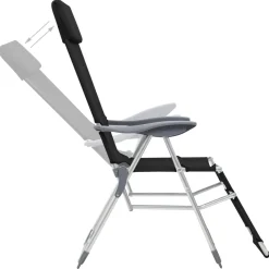 Krzesło turystyczne Czarny Tkanina vidaXL