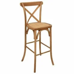 KRZESŁO BAROWE Isak Z DREWNA DĘBOWEGO naturalne ergonomiczne