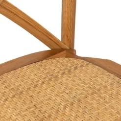 KRZESŁO BAROWE Isak Z DREWNA DĘBOWEGO naturalne ergonomiczne