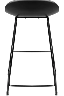 Krzesło barowe ROLF czarne 66 cm - polipropylen, metal