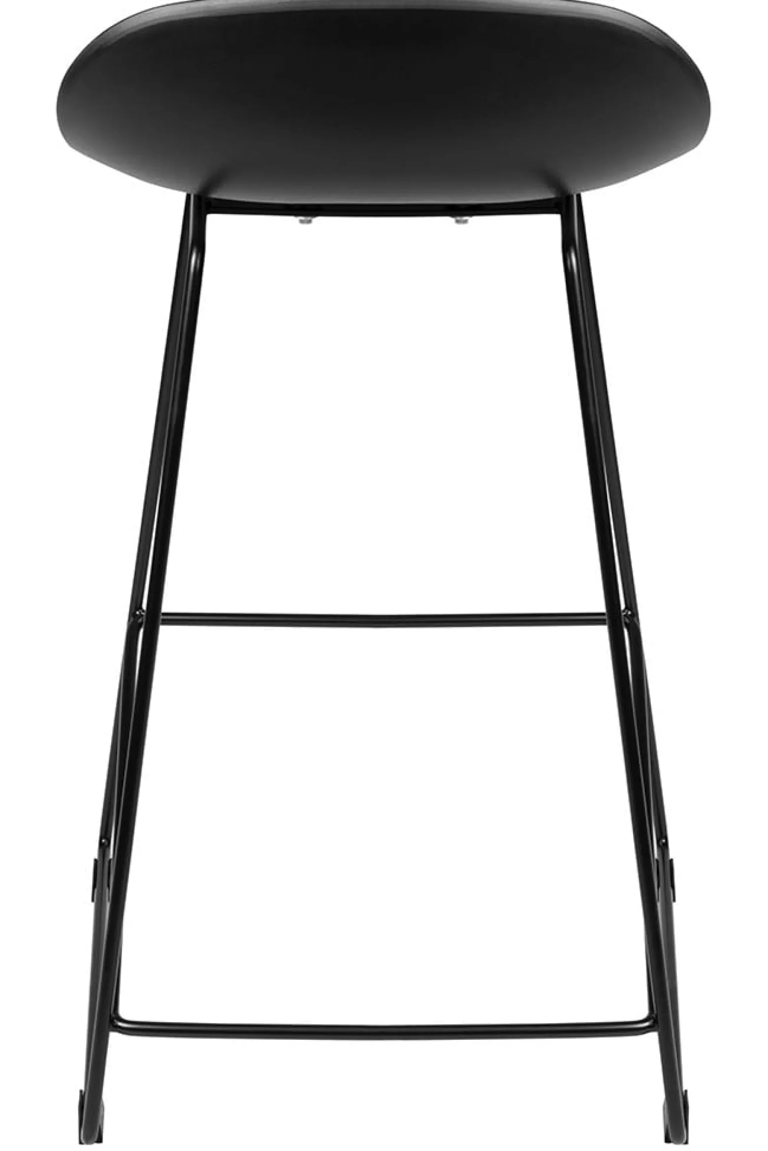 Krzesło barowe ROLF czarne 66 cm - polipropylen, metal