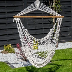Krzesło brazylijskie ażurowe 90 x 70 cm ecru PATIO