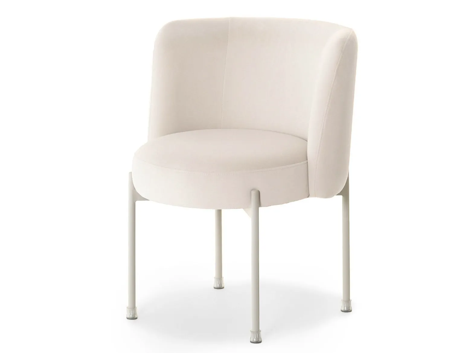 Krzesło Charlot Kremowy Welur, Podstawa Szary