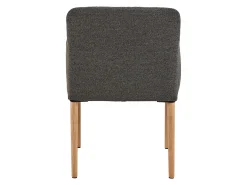 Krzesło Comforta tapicerowane z podłokietnikami, tkanina Anthracite 130