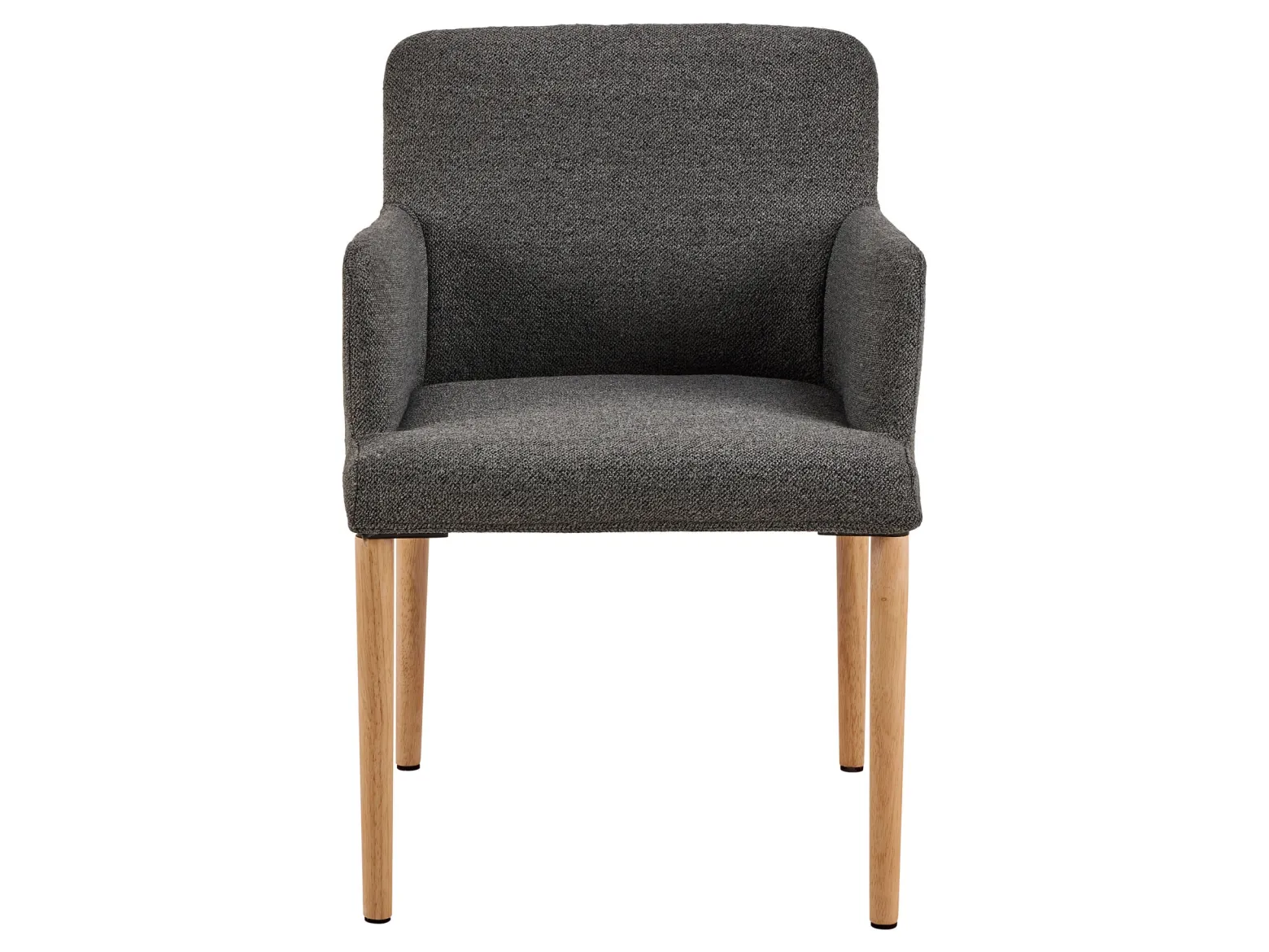 Krzesło Comforta tapicerowane z podłokietnikami, tkanina Anthracite 130