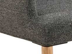 Krzesło Comforta tapicerowane z podłokietnikami, tkanina Anthracite 130