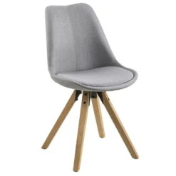 Krzesło Dima light grey tapicerowane