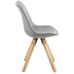 Krzesło Dima light grey tapicerowane