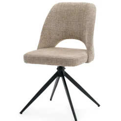 Krzesło MILO II obrotowe ciemny beż do salonu biura tkanina