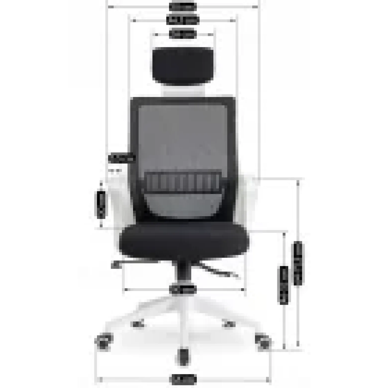 Krzesło Obrotowe Biurowe Fotel Ergonomiczny Obrotowy Biały Czarny FLEX