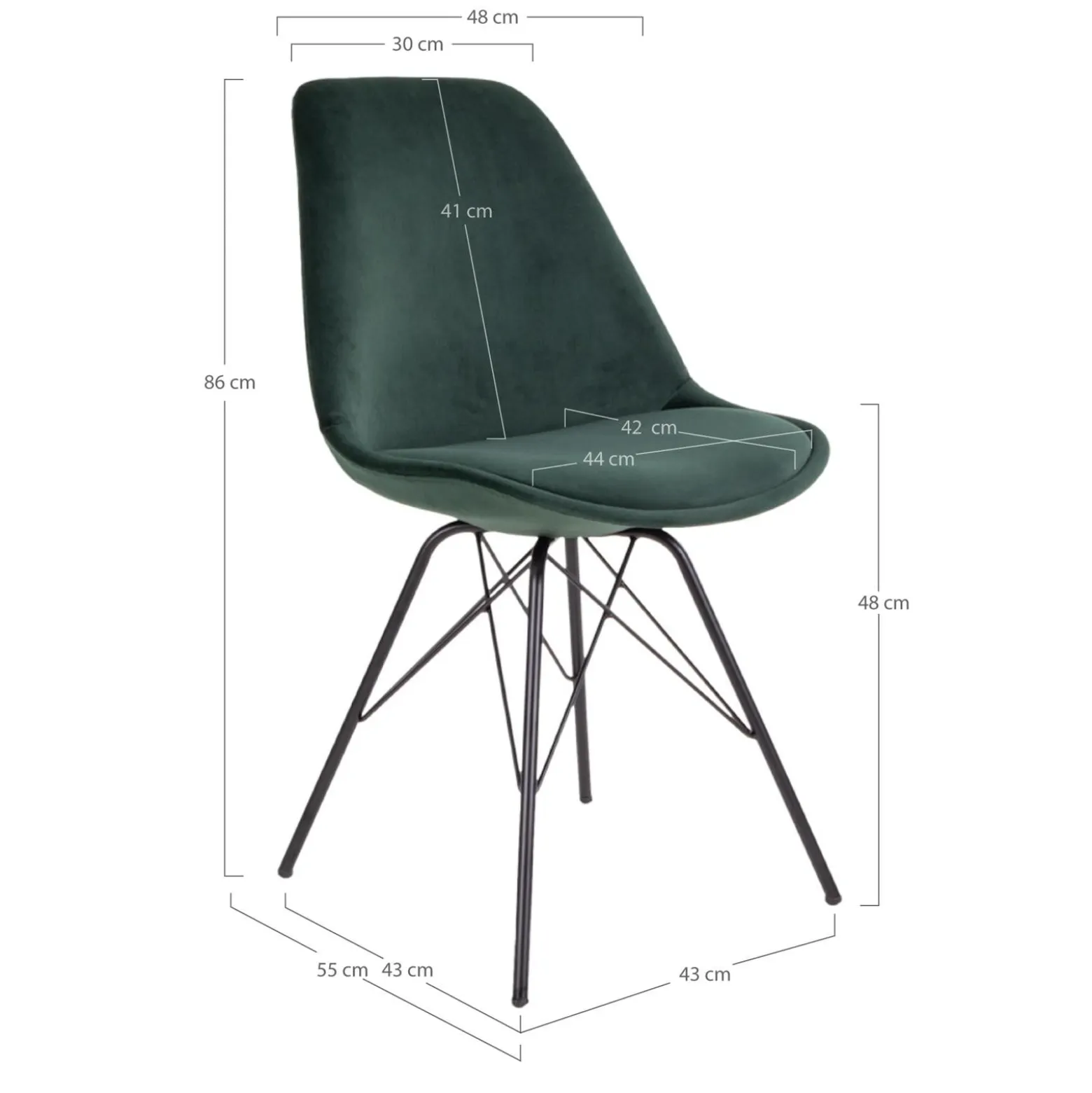 Krzesło Oslo Velvet zielone ciemne