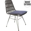 KRZESŁO Surabaya czarne Z TECHNORATTANU ręcznie plecione