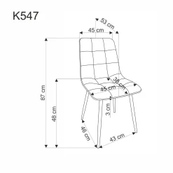 Krzesło tapicerowane K547 czarne