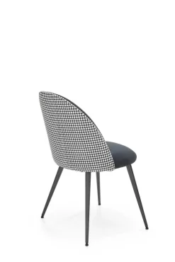 Krzesło tapicerowane K478 czarne/białe