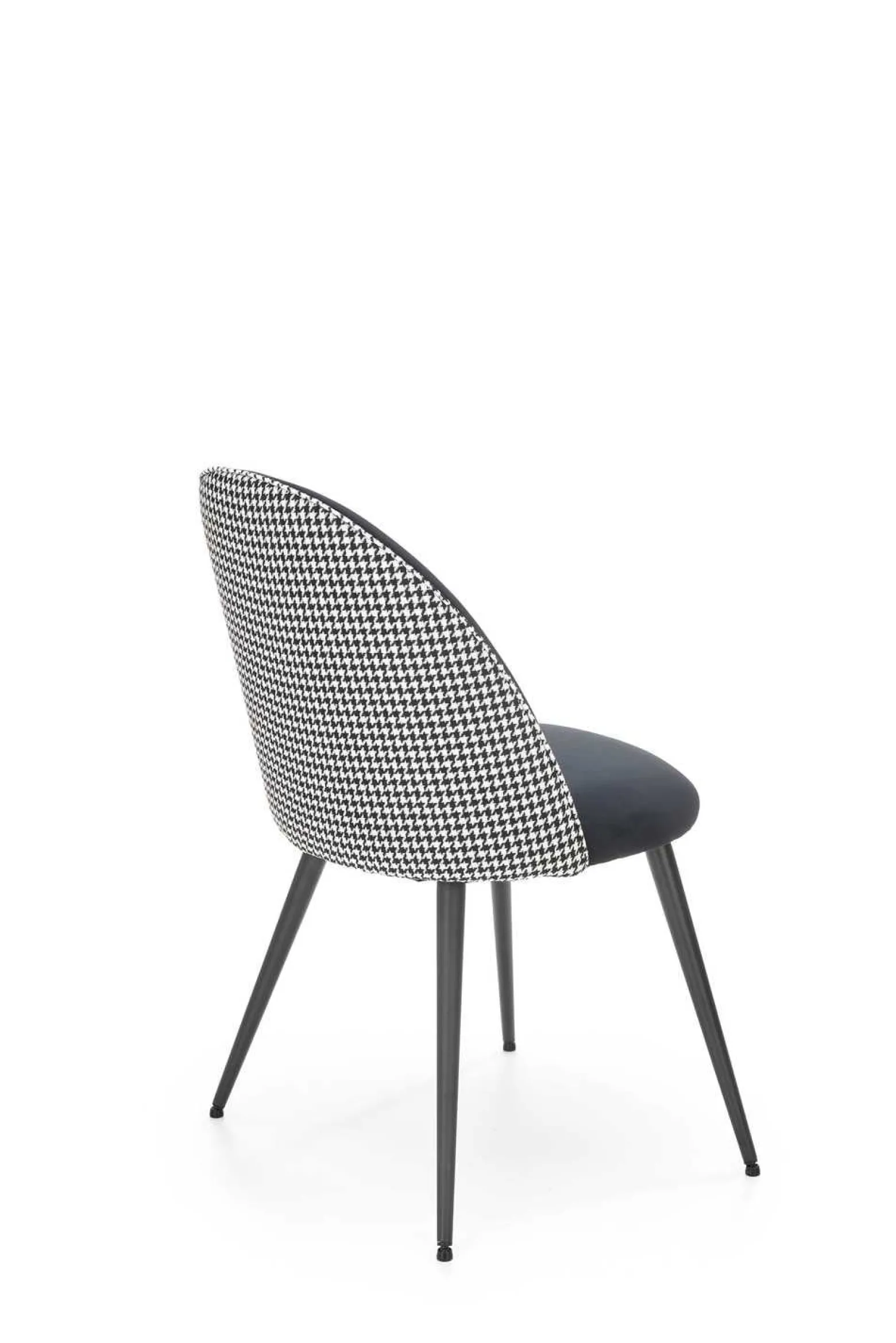 Krzesło tapicerowane K478 czarne/białe