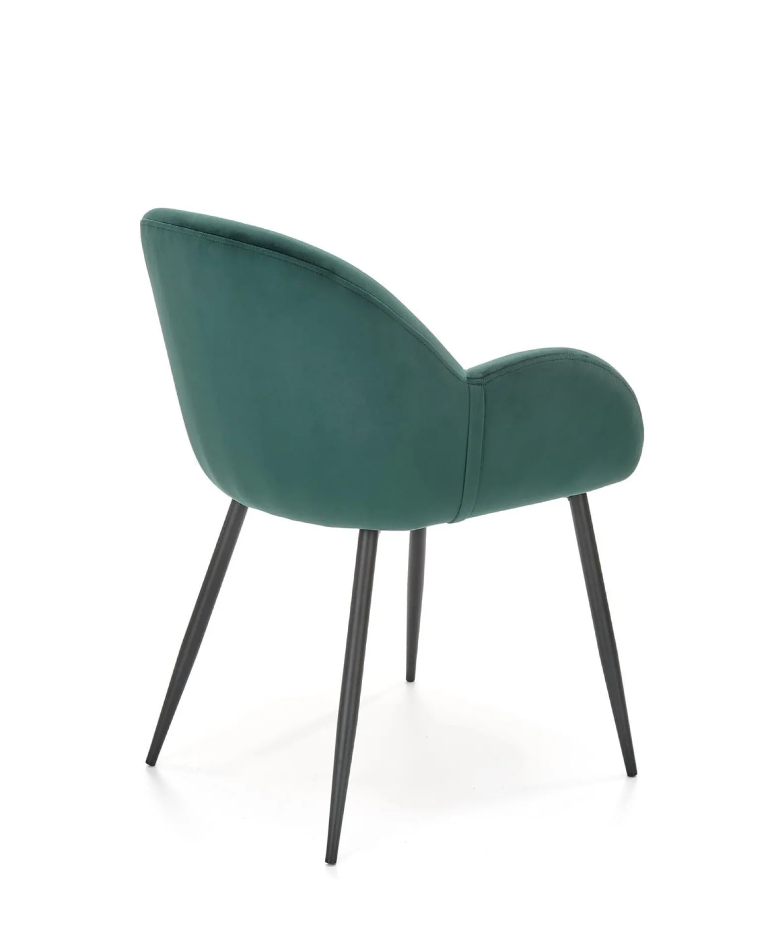 Krzesło tapicerowane K480 VELVET ciemnozielone